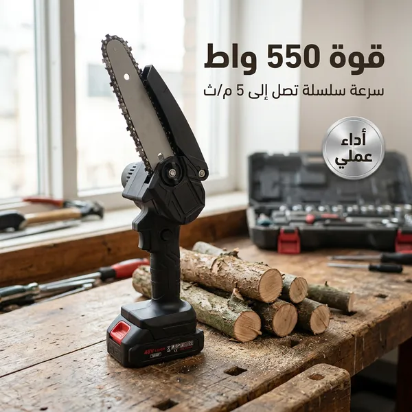 • منشار خشب يعمل ببطارية 2000 مللي 550 واط دينكس بضمان عامين