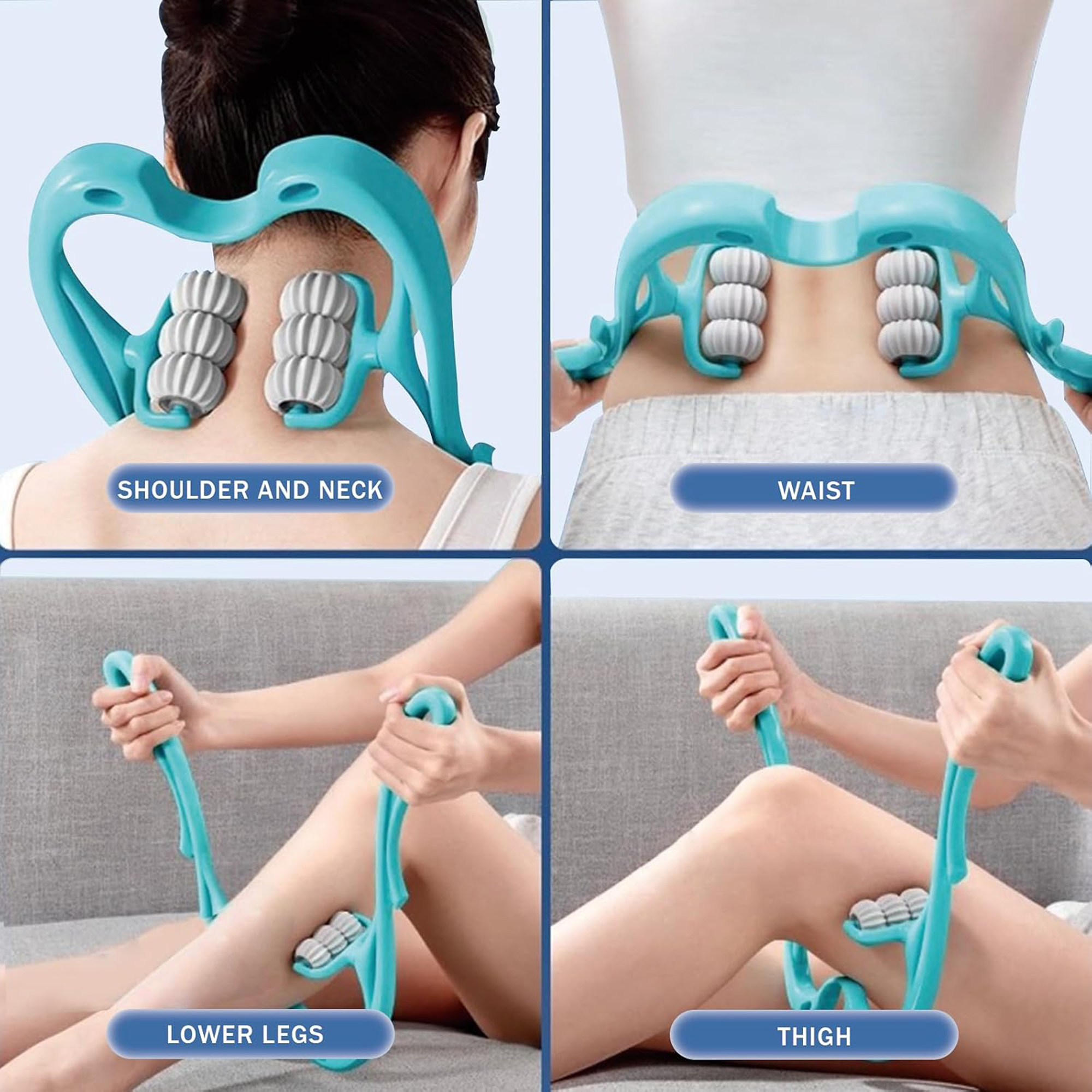 عرض جهاز مساج 4 راس شامل + جهاز تدليك الرقبة والعمود الفقري6 عجلات 