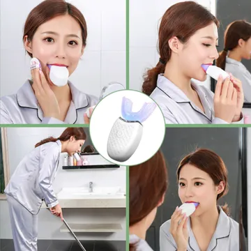 عرض فرشاة الأسنان الأتوماتيكية مع جل تبييض الأسنان الفوري من ELLHOE