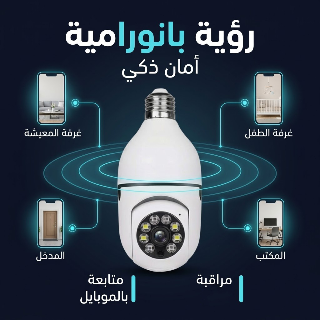 عرض قطعتين: كاميرا مراقبة ذكية WiFi (بذاكرة 64 جيجابايت)