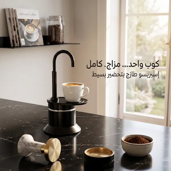 صانعة اسبريسو بصب مباشر للكوب