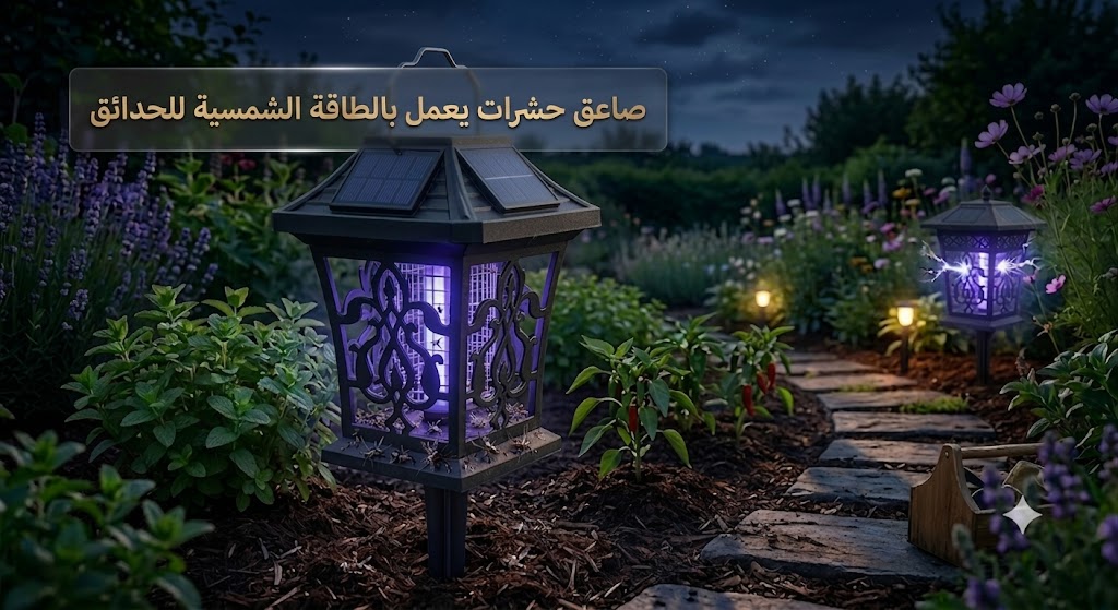 صاعق حشرات يعمل بالطاقة الشمسية للحدائق