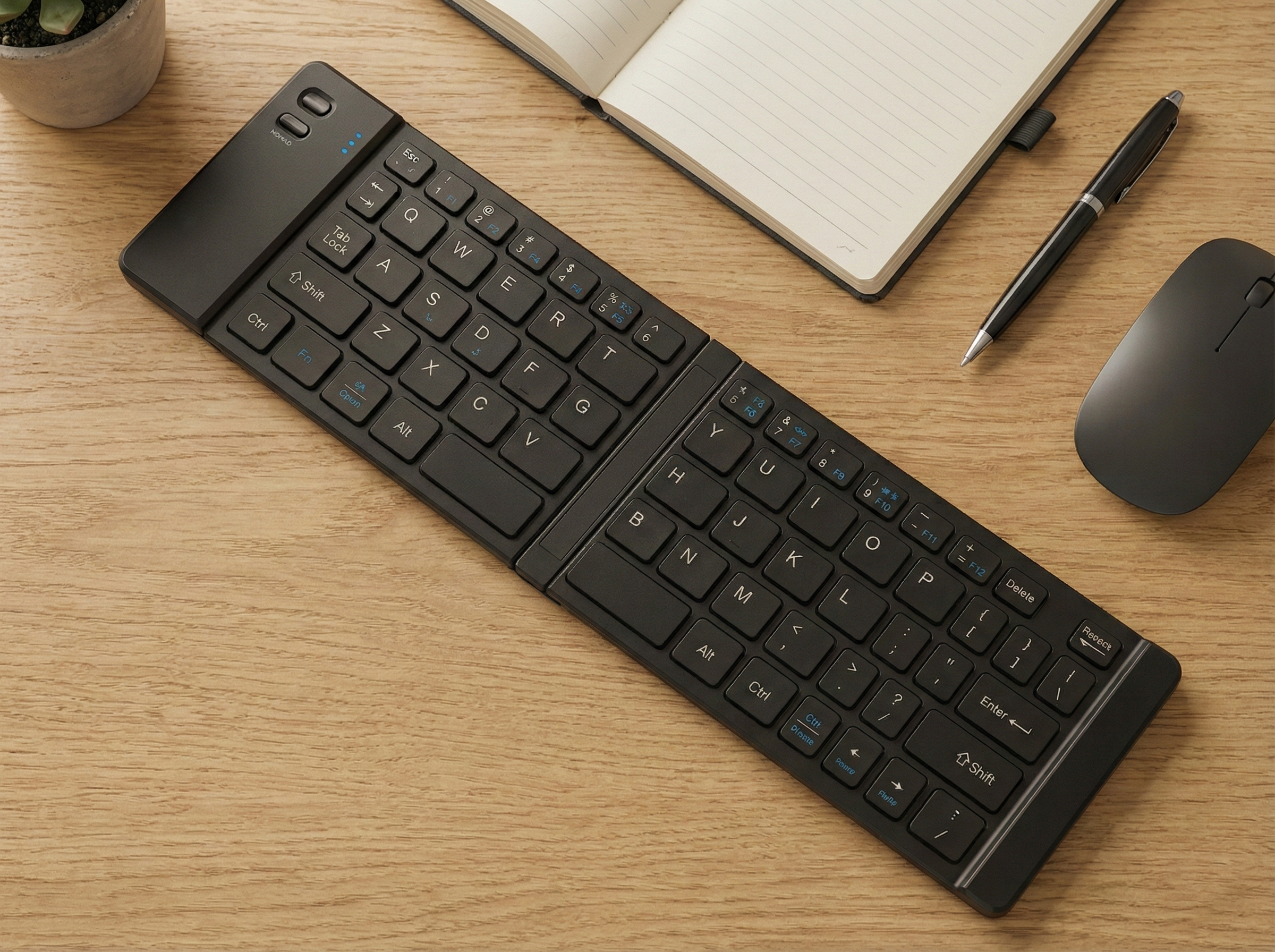 كيبورد قابل للطى+ ماوس هدية مجانية