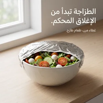 غطاء حفظ الطعام المطاطي بالألمنيوم – 36 قطعة (36 سم)