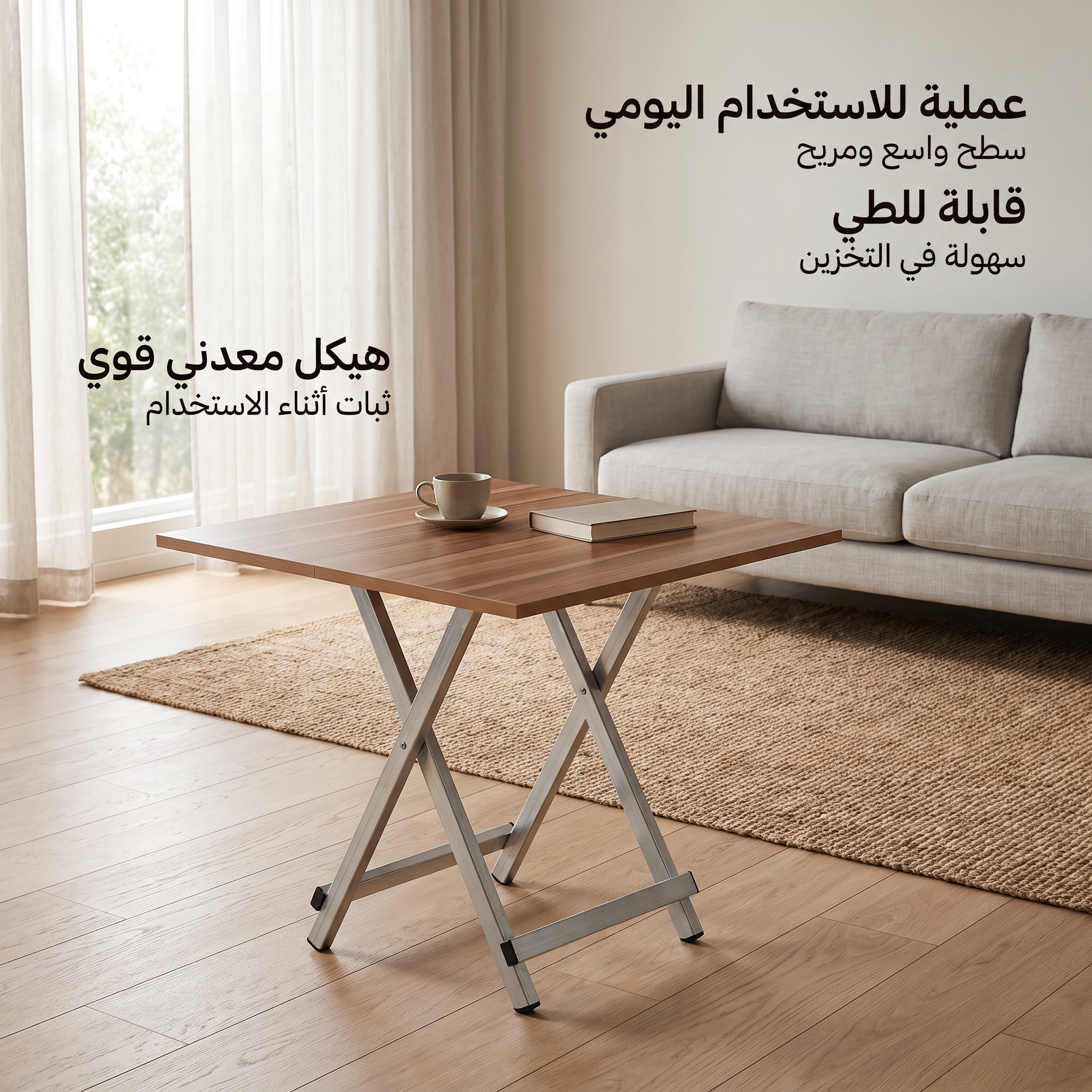 طاولة قابلة طاولة قابلة للطي متعددة الاستخدامات – للدراسة والعمل والأكل