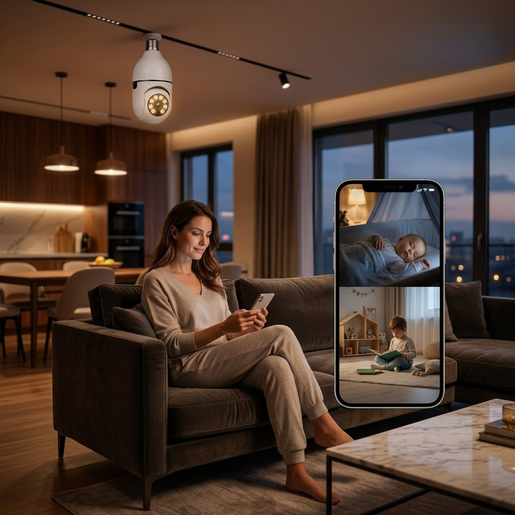 عرض قطعتين: كاميرا مراقبة ذكية WiFi (بذاكرة 64 جيجابايت)