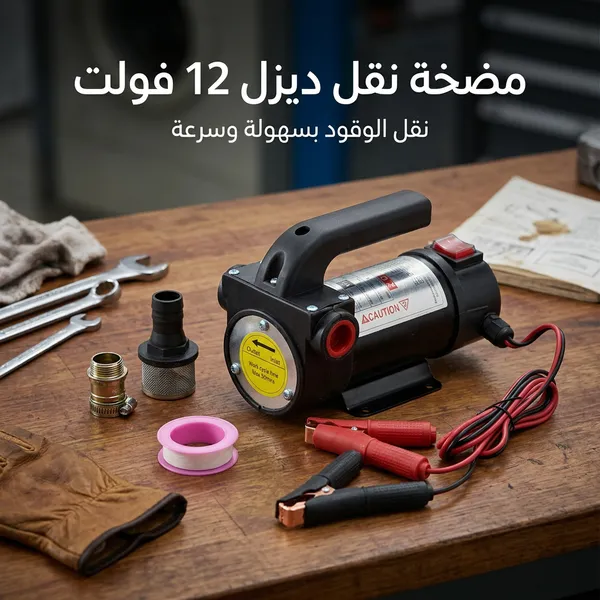 مضخة شفط ديزل محمولة تعمل بتيار مستمر 12 فولت