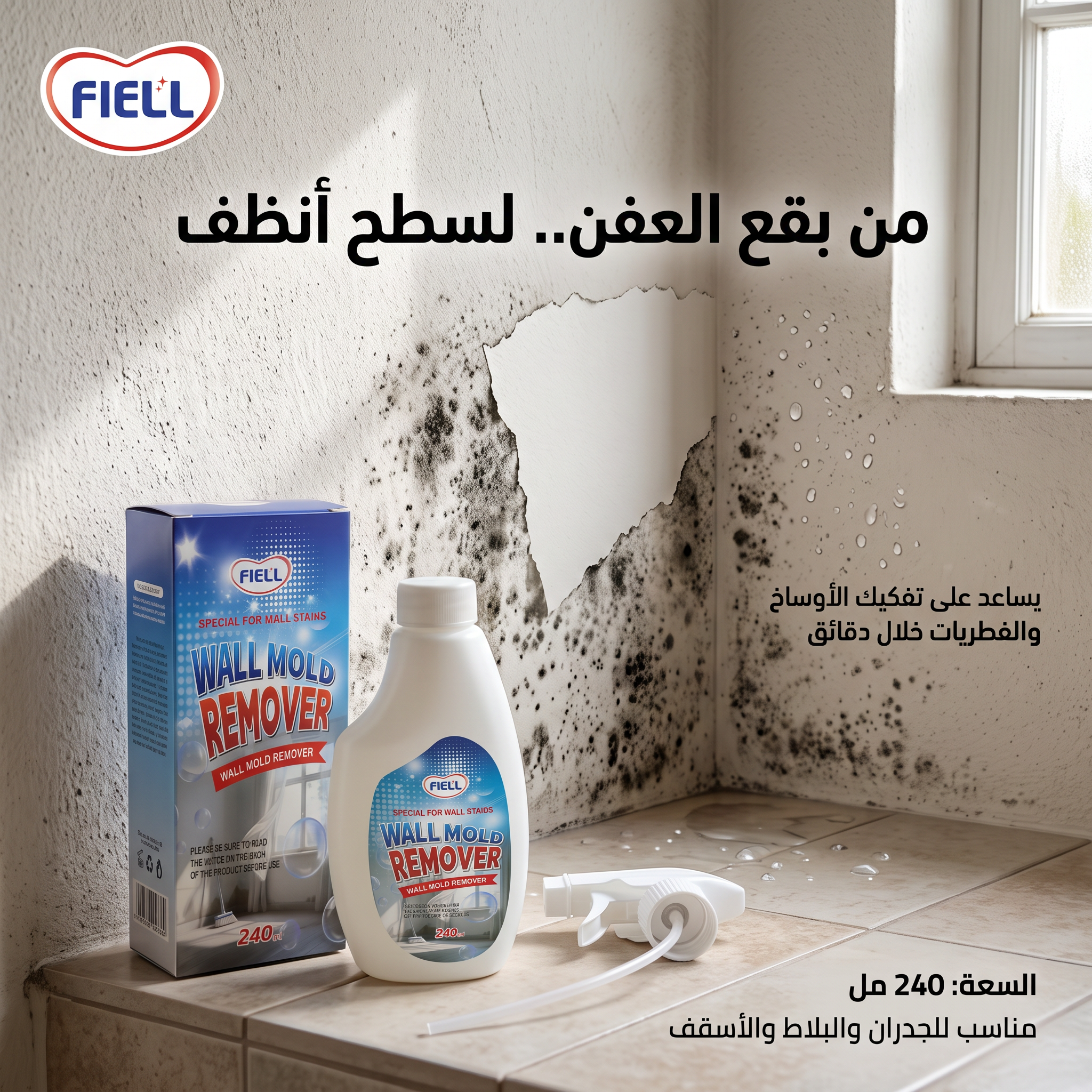 بخاخ مزيل العفن والفطريات للجدران والأسقف(المطبخ -والحمام)